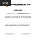 Carta Pase