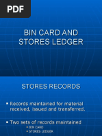 Bin Card and Stores Ledger