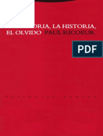 Paul Ricour-La Memoria, La Historia y El Olvido PDF