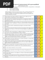 Cuestionario Autorretrato de Personalidad