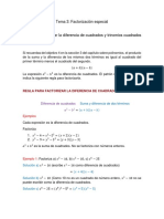 Tema 3: Factorización Especial