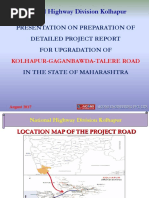 National Highway Division Kolhapur: Presentation On Preparation of Detailed Project Report For Upgradation of