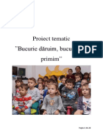 Proiect Tematic Bucurie Daruiesc Bucurie Eu Primesc