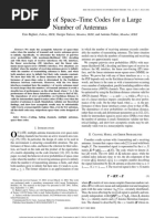 Performance of Space-Time Codes For A Large Number of Antennas