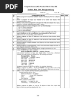 Index For C++ Programming: Computer Science (083) Practical File For Class XII