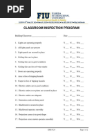 Form 124 - Classroom Inspection Checklist