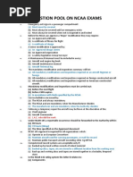 Question Pool On Ncaa Exams