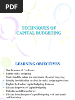 Techniques of Capital Budgeting