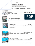 Natural Disasters Worksheet 1