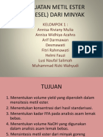 Pembuatan Metil Ester (Biodiesel) Dari Minyak