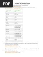 Rules For Reported Speech 1