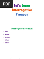 Interrogative Pronoun