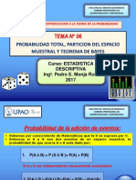 Tema #06: Probabilidad Total, Particion Del Espacio Muestral Y Teorema de Bayes