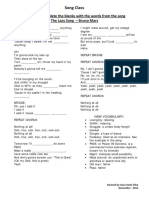 Song Class The Lazy Song Worksheet and PDF