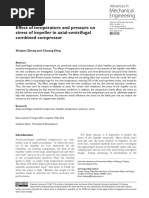 Effect of Temperature and Pressure On Stress of Impeller in Axial-Centrifugal Combined Compressor