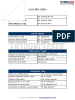 Latest Who Is Who - PDF Download For Competitive Exams by ENTRANCEGEEK