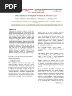 Determination of Sulphate Content in Marine Clays: Anitha G Pillai, Benny Mathews Abraham, A. Sridharan