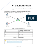 Lab Two - Single Segment: Tip: Recall The Following Command To Help You Set Up The IP Addresses