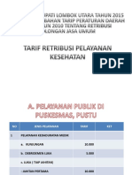 Tarif Retribusi Pelayanan Kesehatan 2015