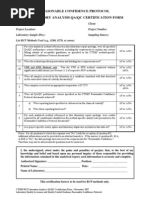 RCP Lab Analysis Qaqc Certification Form