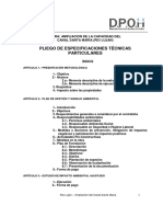 Especificaciones Técnicas Particulares Canal Sta Marìa Lujan