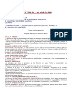 Ley 2066 Servicios de Agua Potable y Alcantarillado Sanitario