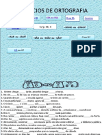 Exercícios de Ortografia - Alunos