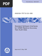 Standard Software Interfaces For CEMS Relative Accuracy Test Audit Data