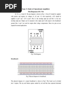 Expt. 5: Study of Operational Amplifiers Pin-Diagram of IC-741