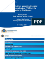 TMR of The GCR - Transformation, Modernization, Reindustrialisation of The Gauteng City-Region