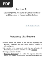 Organizing Data, Measures of Central Tendency and Dispersion in Frequency Distributions