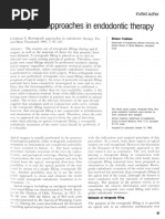 Alternatives To Conventional RCT - Retrograde Approaches in Endodontic Therapy