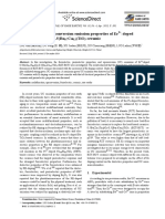 Piezoelectric and Upconversion Emission Properties of Er - Doped 0.5ba (ZR Ti) O - 0.5 (Ba Ca) Tio Ceramic