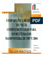 Comparativa Mampostería