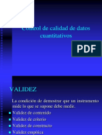 Control de Calidad de Datos Cuantitativos