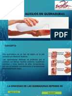 PRIMEROS Auxilios en Quemaduras