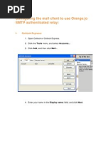 Outlook Orange SMTP Authentication Client Setup