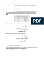 Analizar La Generación de Entropía y La Destrucción de La Exergía Durante El Proceso