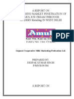 A Report On Increasing Market Penetration of Amul Ice Cream Through Modern Retailing in West Delhi