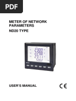 Meter of Network Parameters Nd20 Type: User'S Manual