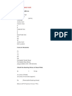 Design Conditions: Design of Base Plate