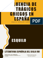 Influencia de Los Trágicos Griegos en España