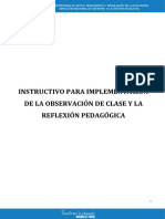 Instructivo para La Observaciòn de Clase 19-11-2015