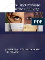 Racismo, Discriminação, Preconceito e Bullying