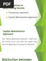 Two Approaches in Determining Income