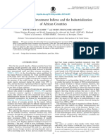 Foreign Direct Investment in Ows and The Industrialization of African Countries