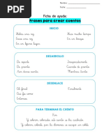 Ficha de Ayuda y Guia de Trabajo Cuentos