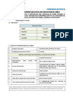 Resumen Ejecutivo de Ejecucion de Obra