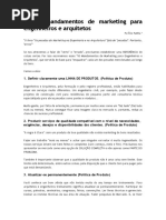 Os 10 Mandamentos de Marketing para Engenheiros e Arquitetos