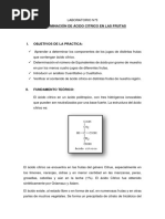 Determinación Del Ácido Citrico